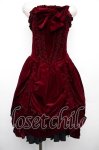 画像1: LAPIN AGILL / ベロアコルセットデザインワンピース  ワイン S-26-01-18-042-EL-OP-AS-ZS (1)