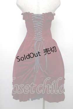 画像3: LAPIN AGILL / ベロアコルセットデザインワンピース  ワイン S-26-01-18-042-EL-OP-AS-ZS