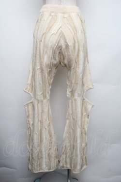 画像2: merry jenny / マルチカラーサイドスリットニットパンツ  アイボリー S-26-01-18-043-LO-PA-HR-ZS