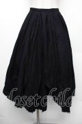 BPN / ガーゼイレヘムロングスカート  黒 S-26-01-18-051-GO-SK-HR-ZS