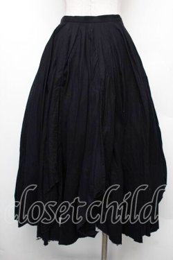 画像2: BPN / ガーゼイレヘムロングスカート  黒 S-26-01-18-051-GO-SK-HR-ZS