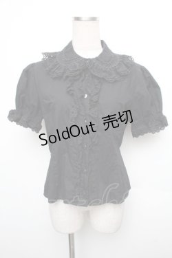 画像1: BABY,THE STARS SHINE BRIGHT / シャーリングブラウス  黒 S-26-01-18-058-BA-BL-AS-ZS