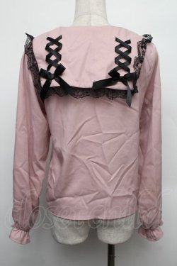 画像2: MA*RS / レースセーラー襟ブラウス  ピンク S-26-01-18-012-EL-BL-HR-ZS