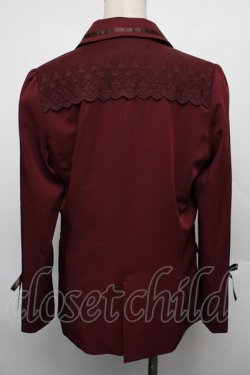 画像2: axes femme / リボン付ダブルボタンブラウス F ワイン S-26-01-18-016-AX-BL-TE-ZS