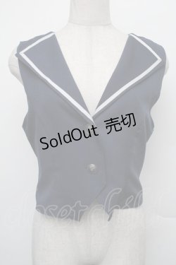 画像1: axes femme / クラシックショートベスト F ネイビー S-26-01-18-018-AX-TO-TE-ZS