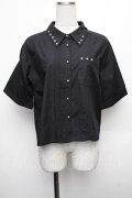 axes femme / スタッズデザインシャツ F 黒 S-26-01-18-019-AX-BL-TE-ZS