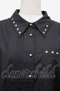 画像3: axes femme / スタッズデザインシャツ F 黒 S-26-01-18-019-AX-BL-TE-ZS