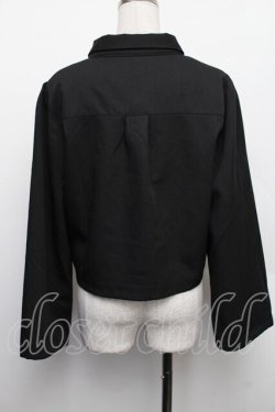 画像2: axes femme / Ｗ釦スリット袖ジップジャケット F 黒 S-26-01-18-020-AX-TO-TE-ZS