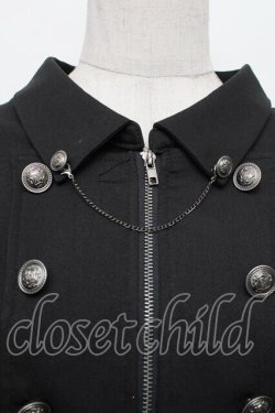 画像3: axes femme / Ｗ釦スリット袖ジップジャケット F 黒 S-26-01-18-020-AX-TO-TE-ZS