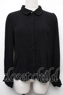 画像1: axes femme / ネクタイ付きブラウス  黒 S-26-01-18-021-AX-BL-AS-ZS