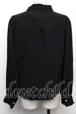 画像2: axes femme / ネクタイ付きブラウス  黒 S-26-01-18-021-AX-BL-AS-ZS
