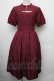画像1: axes femme / ボレロ風ハイウエストワンピース F ワイン S-26-01-18-024-AX-OP-TE-ZS (1)