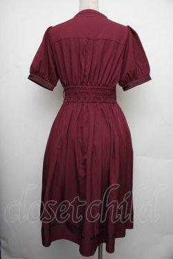 画像2: axes femme / ボレロ風ハイウエストワンピース F ワイン S-26-01-18-024-AX-OP-TE-ZS