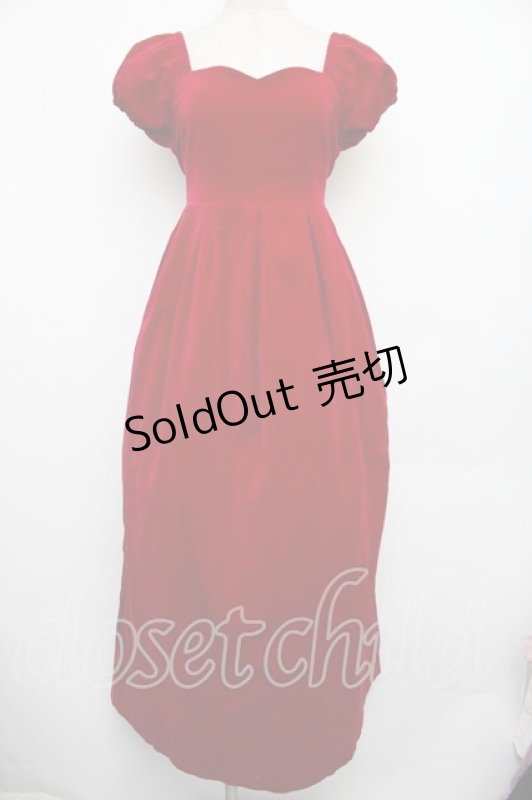 画像1: Victorian maiden / 別珍エンパイアドレス  赤 S-26-01-18-026-CL-OP-HR-ZS (1)