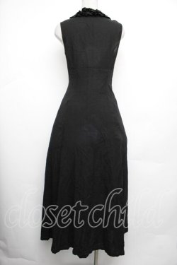 画像3: Moi-meme-Moitie / フリルノースリーブロングジレ  黒 S-26-01-18-032-MO-BL-HR-ZS