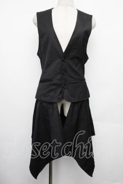 画像1: BPN FOR MEN / フラップ付きベスト  黒 S-26-01-18-036-GO-TO-AS-ZS