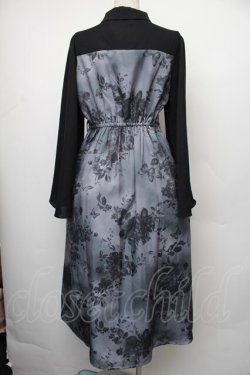 画像2: axes femme / 蝶々ｘ花柄ワンピース  グレー S-26-01-18-037-AX-BL-AS-ZS