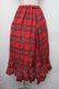 画像1: merry jenny / フリルチェックフレアスカート  赤 S-26-01-18-038-LO-SK-HR-ZS (1)