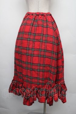 画像2: merry jenny / フリルチェックフレアスカート  赤 S-26-01-18-038-LO-SK-HR-ZS