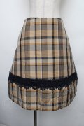 Jane Marple Dans Le Salon / タータンチェックスカート  ブラウン S-26-01-18-039-JM-SK-HR-ZS