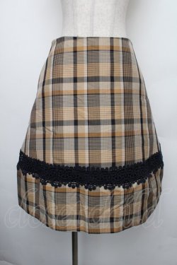 画像1: Jane Marple Dans Le Salon / タータンチェックスカート  ブラウン S-26-01-18-039-JM-SK-HR-ZS