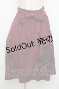 axes femme / リボン付フリルスカート  ワイン S-26-01-21-047-AX-SK-AS-ZS