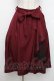 画像1: axes femme / リボン付フリルスカート  ワイン S-26-01-21-047-AX-SK-AS-ZS (1)