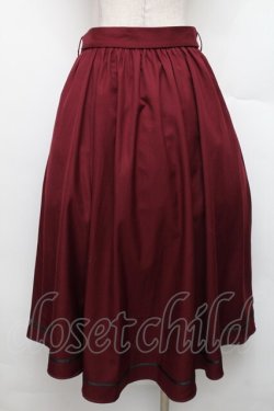 画像2: axes femme / リボン付フリルスカート  ワイン S-26-01-21-047-AX-SK-AS-ZS