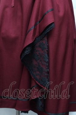 画像3: axes femme / リボン付フリルスカート  ワイン S-26-01-21-047-AX-SK-AS-ZS