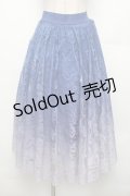 axes femme / グラデレースサーキュラースカート  ブルー S-26-01-21-051-AX-SK-AS-ZS