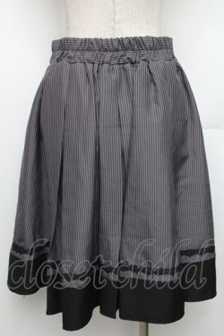 画像2: axes femme / ビット付きバイカラーストライプスカート M グレー S-26-01-21-053-AX-SK-TE-ZS