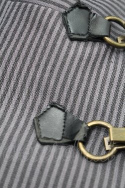 画像5: axes femme / ビット付きバイカラーストライプスカート M グレー S-26-01-21-053-AX-SK-TE-ZS