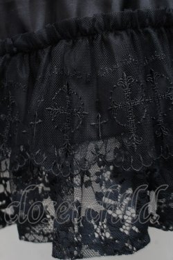 画像3: Chalmiere / クロスレースペチスカート  黒 S-26-01-21-054-0-SK-AS-ZS