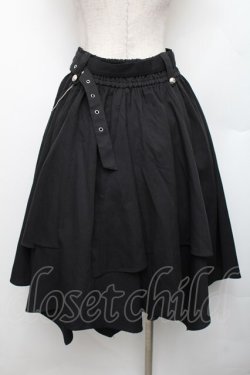 画像2: axes femme / ボリューム×アシメヘムスカート  黒 S-26-01-21-055-AX-SK-AS-ZS