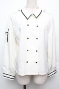 axes femme / ライン使いダブルボタンブラウス F 白 S-26-01-21-007-AX-BL-TE-ZS