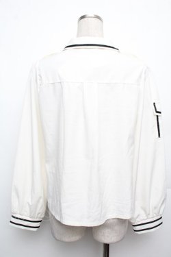 画像2: axes femme / ライン使いダブルボタンブラウス F 白 S-26-01-21-007-AX-BL-TE-ZS