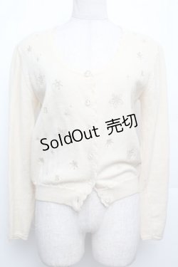 画像1: BABY,THE STARS SHINE BRIGHT / 雪の結晶カーディガン  オフ S-26-01-21-009-BA-TO-AS-ZS