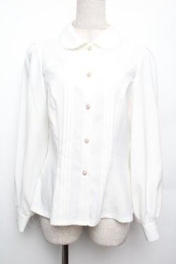 画像1: Forest Wardrobe（海外ロリータブランド） / パフスリーブブラウス M 白 S-26-01-21-002-LO-BL-HR-ZS
