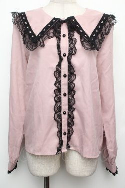 画像1: MA*RS / セーラー三角襟ブラウス  ピンク S-26-01-21-017-EL-BL-AS-ZS