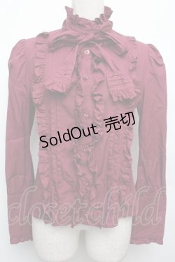 画像1: ALICE and the PIRATES / プリンスコンラッドブラウス  ワイン S-26-01-21-018-PA-BL-AS-ZS