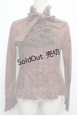 画像1: Angelic Pretty / ロイヤルクィーンブラウス  ブラウン S-26-01-21-019-AP-BL-AS-ZS