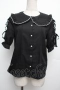 MA*RS / 袖スピンドル丸襟ブラウス  黒 S-26-01-21-020-EL-BL-AS-ZS