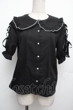 画像1: MA*RS / 袖スピンドル丸襟ブラウス  黒 S-26-01-21-020-EL-BL-AS-ZS