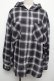 画像1: axes femme / フード付きチェックシャツ  グレー S-26-01-21-021-AX-BL-AS-ZS (1)