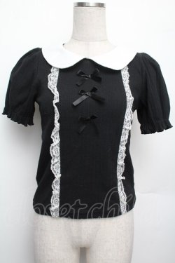 画像1: Ank Rouge / リブカットソー  黒 S-26-01-21-022-CA-TO-AS-ZS