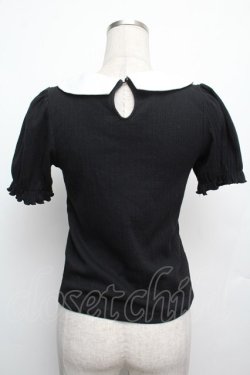 画像2: Ank Rouge / リブカットソー  黒 S-26-01-21-022-CA-TO-AS-ZS