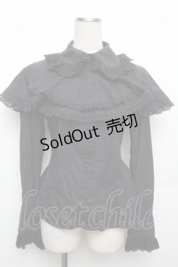 画像1: metamorphose / ジャボ付きブラウス  黒 S-26-01-21-024-ME-BL-AS-ZS