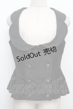 画像1: ALICE and the PIRATES / /プリーツベスト  黒 S-26-01-21-028-PA-TO-AS-ZS