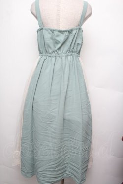 画像2: axes femme / サイドプリーツ切替ジャンスカ  グリーン S-26-01-21-031-AX-OP-AS-ZS