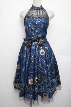 画像1: Lalaers（海外ロリータブランド） / The Starry Night ジャンパースカート  ネイビー S-26-01-21-033-LO-OP-HR-ZS